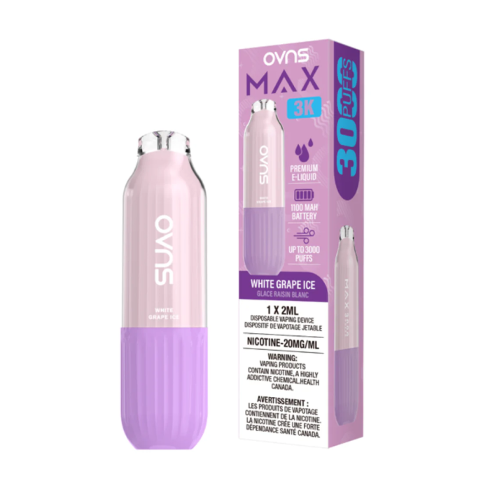 OVNS Max White Grape Ice