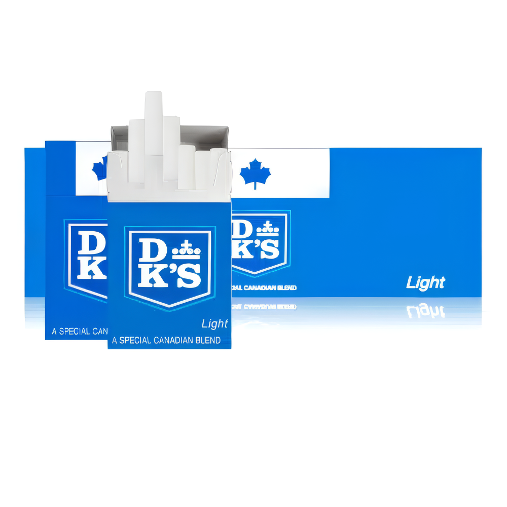 DK's Lights king size cigarettes carton and pack
