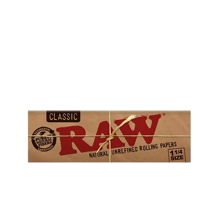 RAW BROWN Classic Rolling Papers - 1 1/4 Size